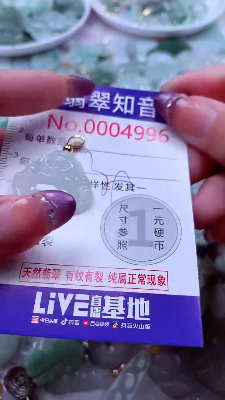 翡翠未镶嵌吊坠(不含链)4996