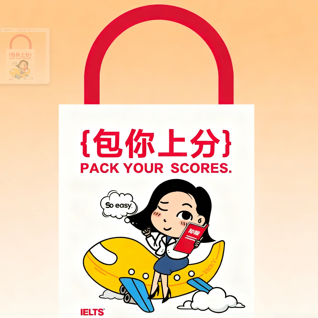 雅思“包你上分”帆布包