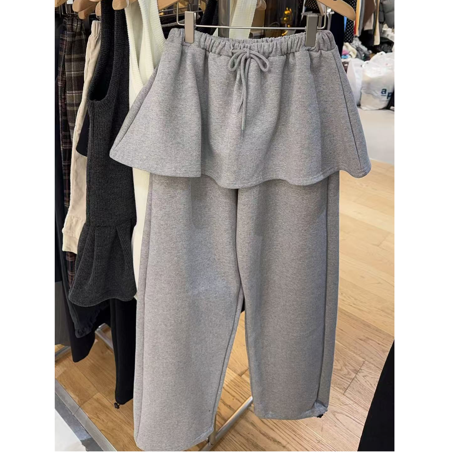 屁帘加绒卫裤-NO退换 接受再拍 M-O-5I06 美拉德风休闲裤