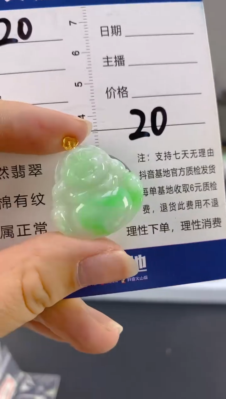 【闪购商品】翡翠颈饰18K金镶嵌天然A货翡翠