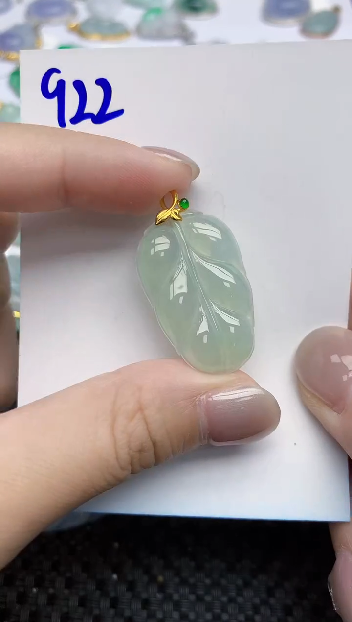 【闪购商品】翡翠颈饰18K金镶嵌天然翡翠A货