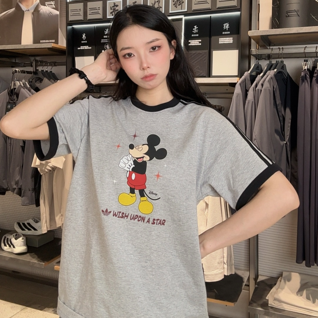 adidas迪士尼联名款纯棉运动短袖T恤KT7775 单1