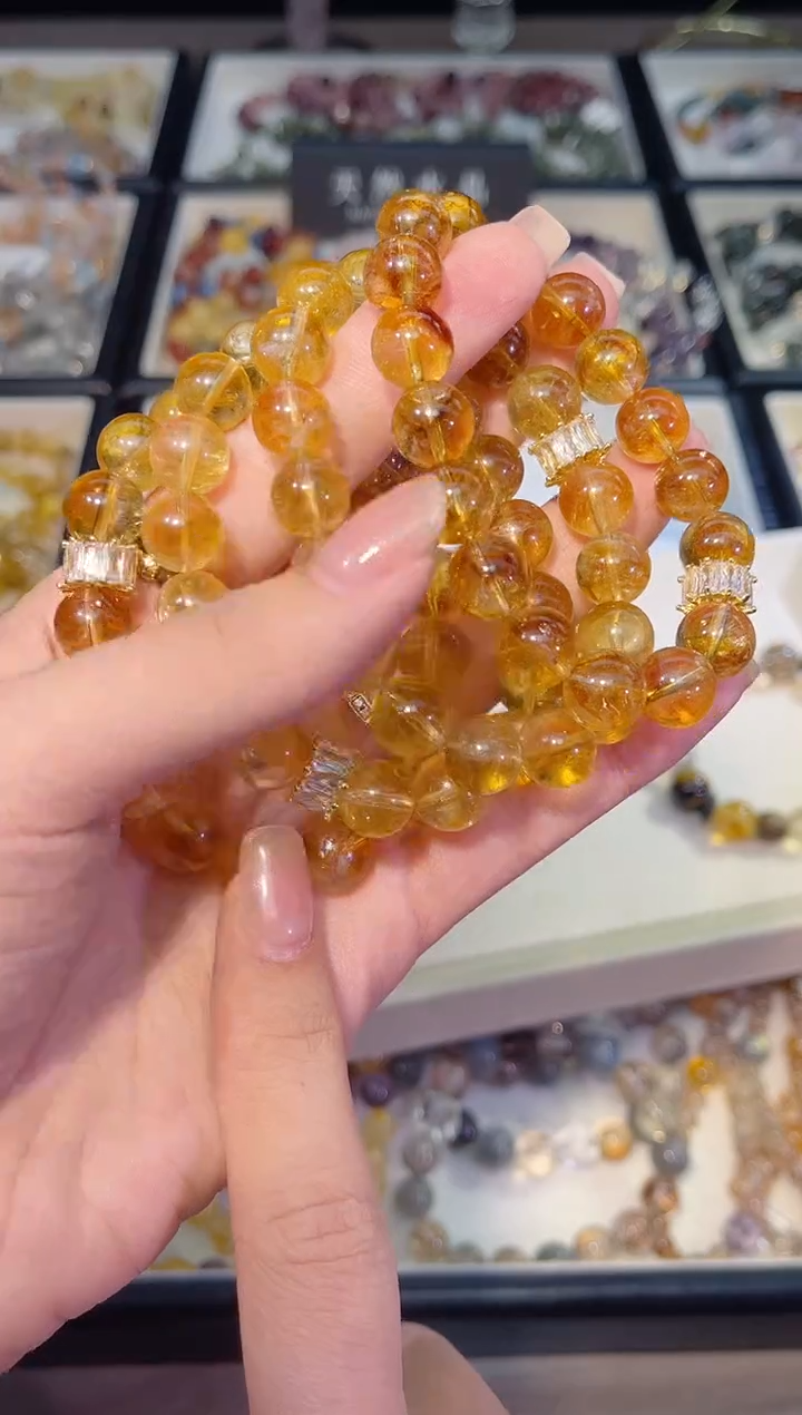 未镶嵌手串水晶小****暖金满满