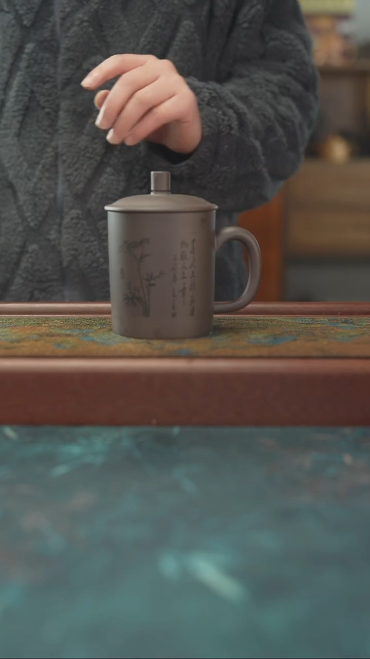 12.22  紫砂  老盖杯