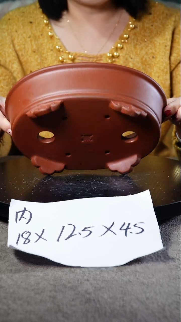 宜兴紫砂花盆小盆