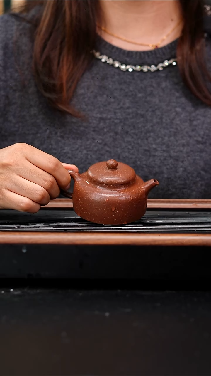 茶壶紫砂朱段井栏130