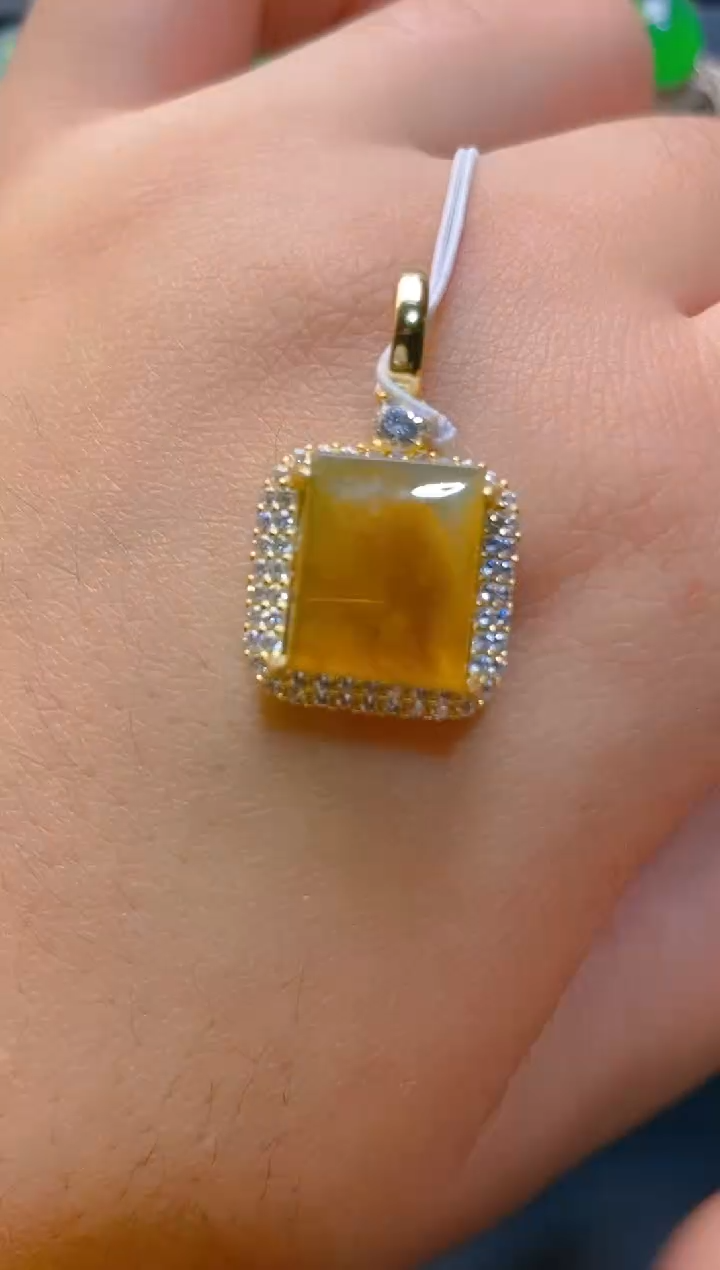 【闪购商品】翡翠耳饰银S925镶嵌天然A货翡翠1