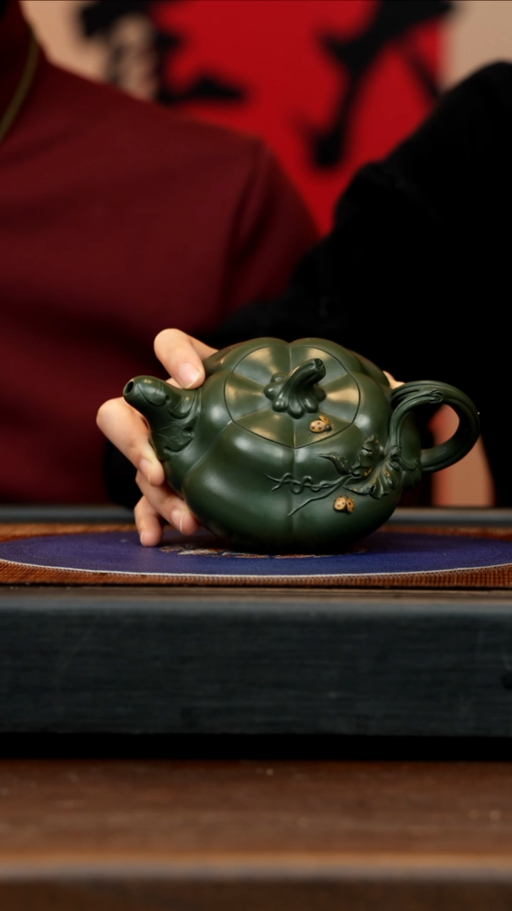 【闪购商品】紫砂茶壶CYL 绿泥 南瓜21
