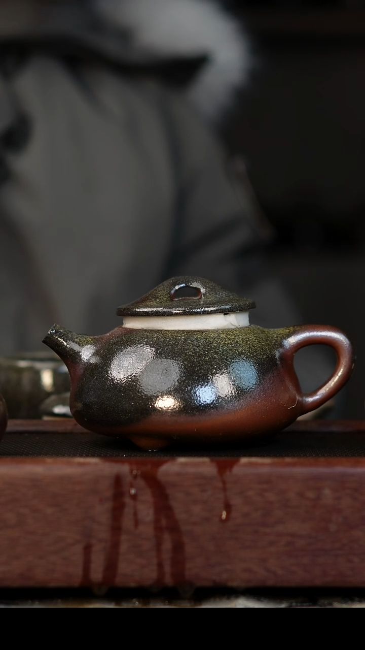 茶壶紫砂柴烧紫砂 石瓢260cc