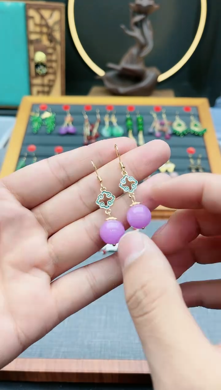 【闪购商品】玛瑙/玉髓耳钉银S925镶嵌314000