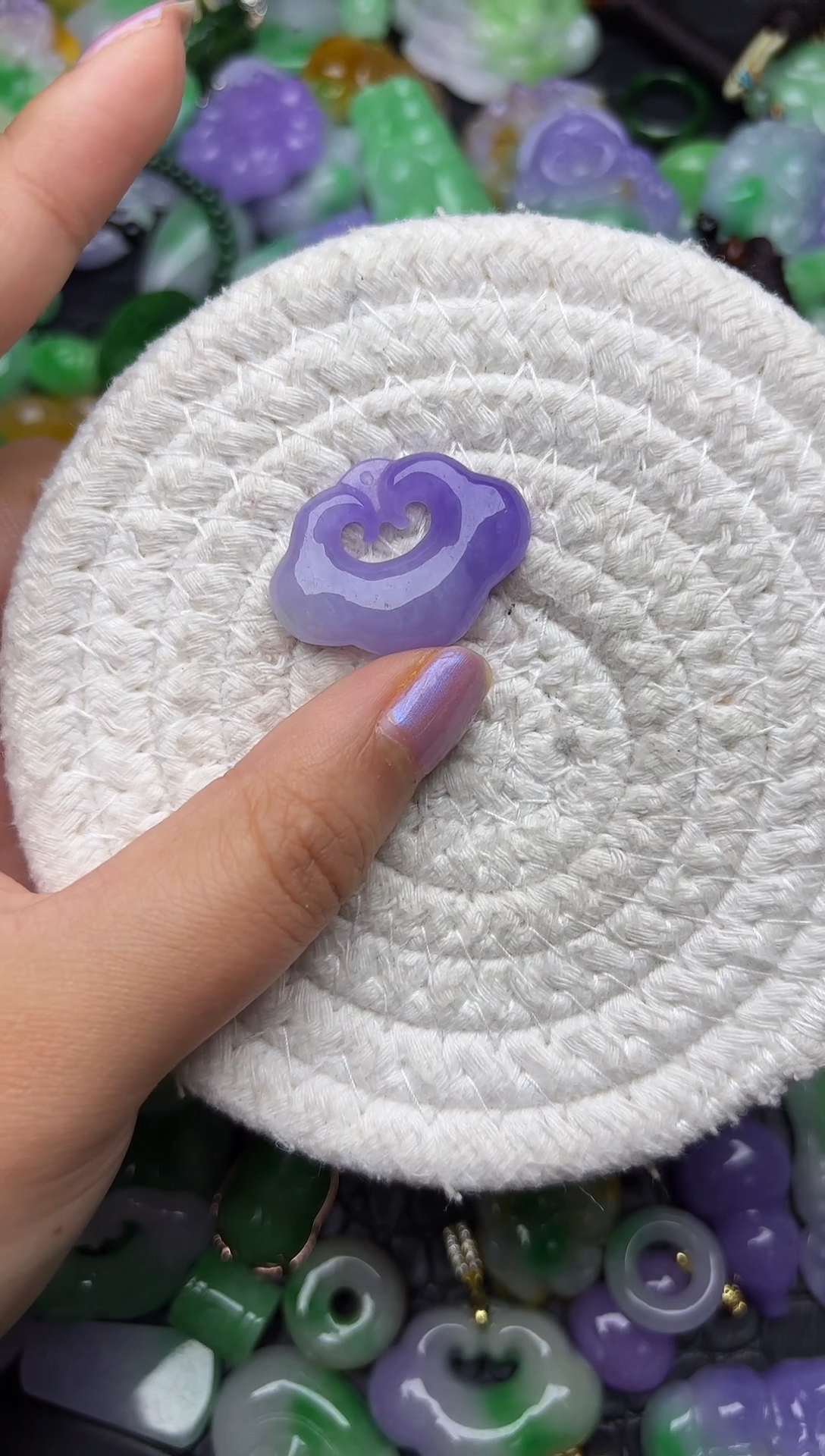 颈饰未镶嵌翡翠缅甸翡翠吊坠