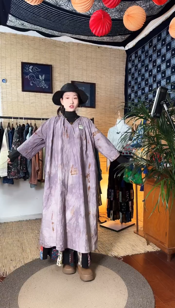 【闪购商品】设计师款紫色大裙子629