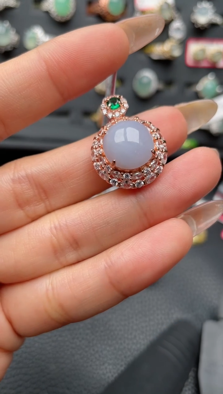 【闪购商品】翡翠戒指银S925镶嵌1111111111  46