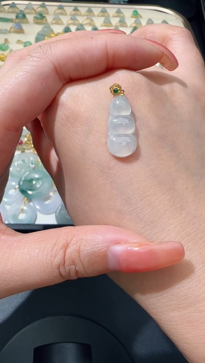 【闪购商品】翡翠颈饰18K金镶嵌TZG0115199