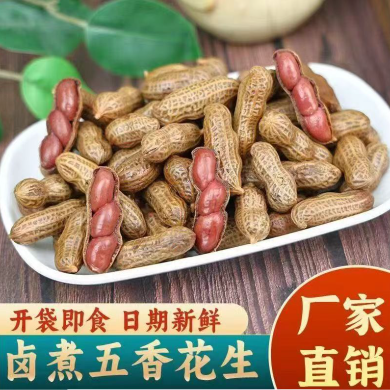 买一斤送一斤到手2斤五香.香辣水卤花生追剧小零食下酒神器