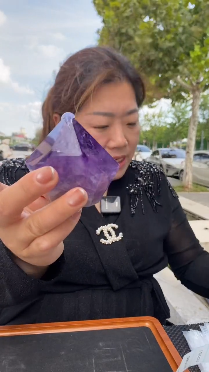 未镶嵌珠宝半成品水晶紫水晶柱子D172