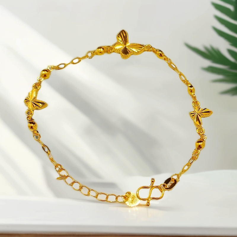 【质检发货】XH镭射车花蝴蝶手链，预