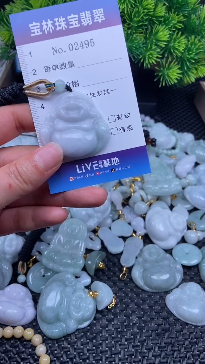 颈饰未镶嵌翡翠天然缅甸翡翠2495