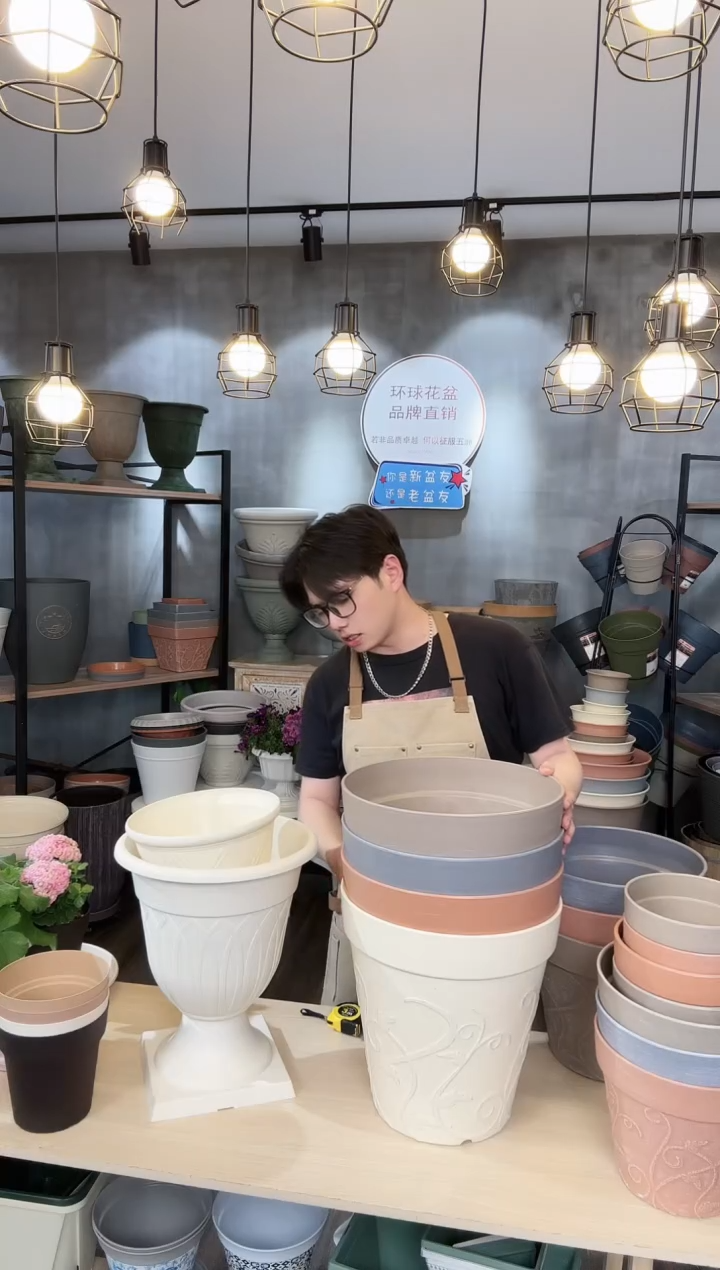 13.5寸紫苏圆盆混色4只装