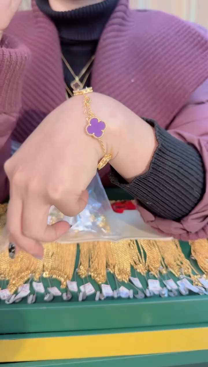 四叶草紫色手链3.20g（多样性发货）