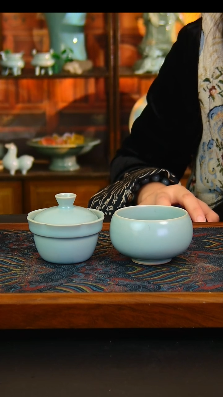 瓷片原矿汝瓷福利单杯，不完美