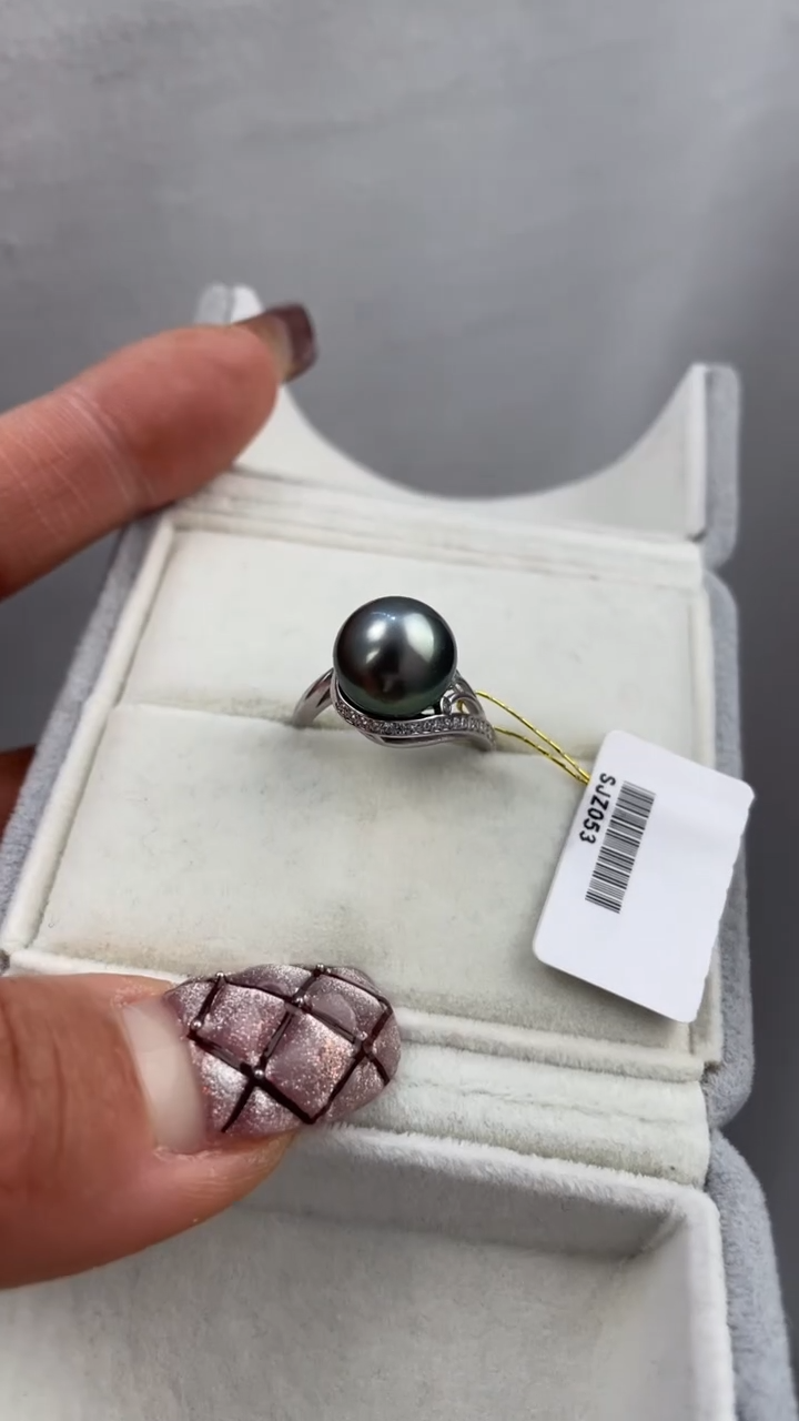 【闪购商品】海水珍珠戒指银S925镶嵌戒指