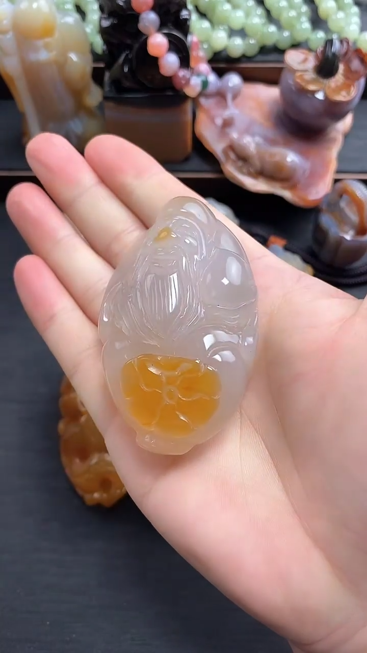 【闪购商品】玛瑙/玉髓寿星未镶嵌1