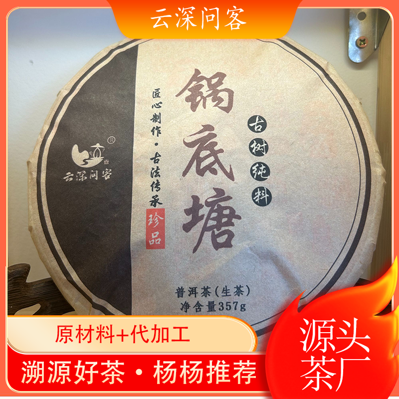 云深问客锅底塘普洱茶生茶紧压茶拍5，6，7饼扎笋叶发货现货品牌