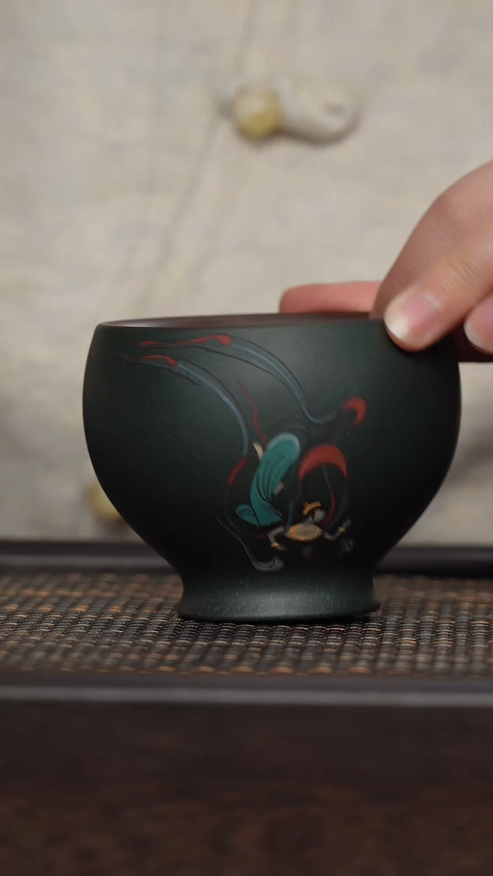 【闪购商品】紫砂茶杯非遗茶器-敦煌飞天