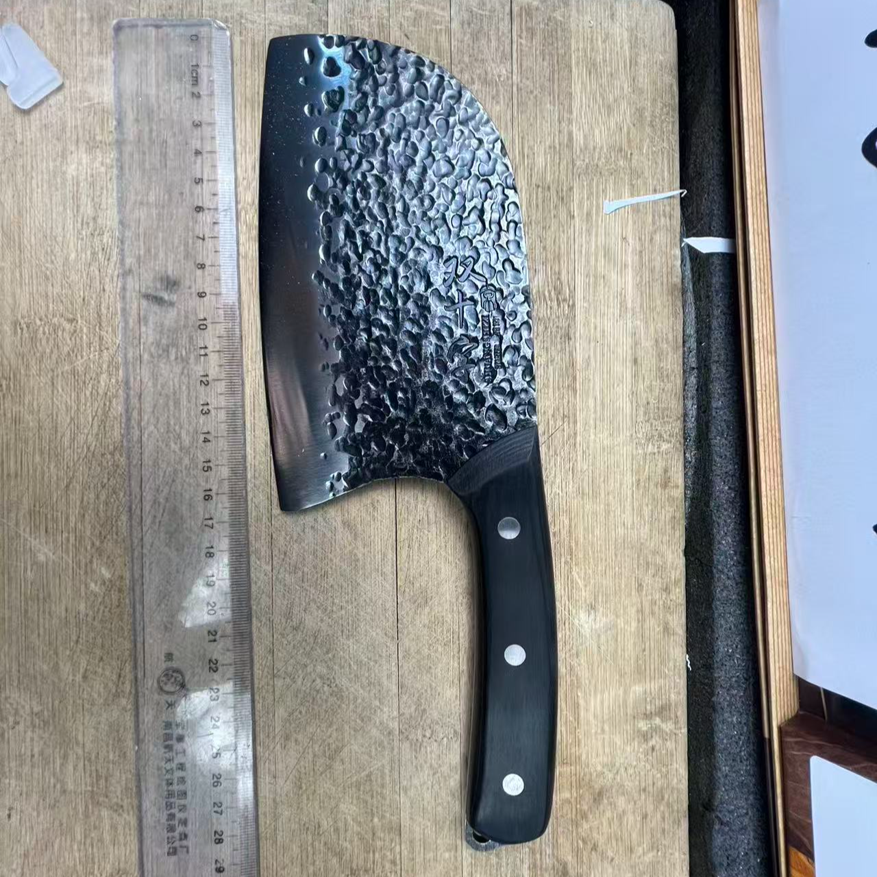 圆头斩切刀厨房锋利菜刀锤纹菜刀中式切菜切片