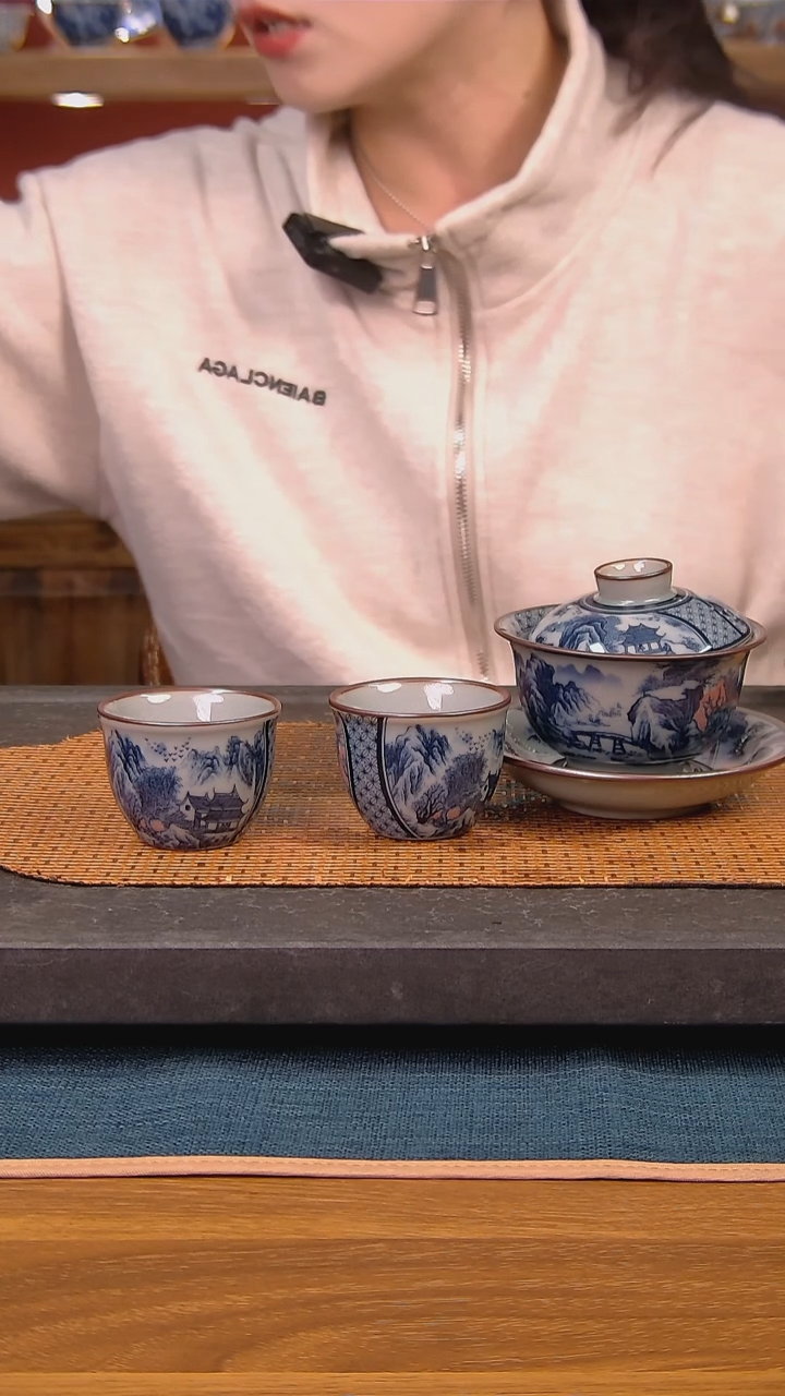 简装家用款3件套 老陶泥开片纹陶瓷茶具