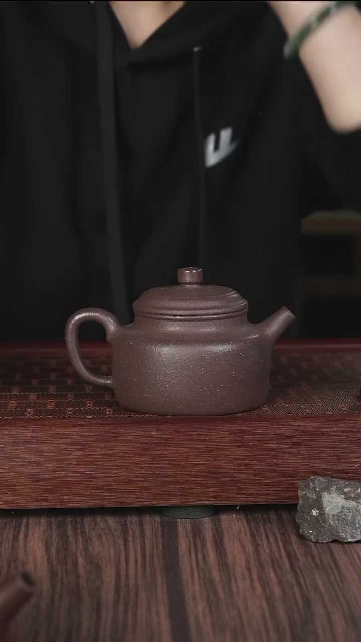 紫砂茶壶csl  粗砂天青 德钟