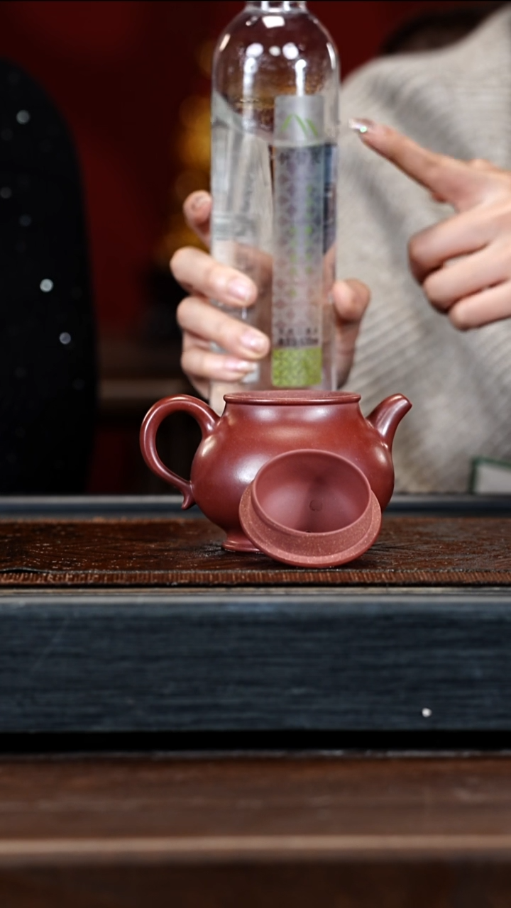 宜兴紫砂WJ 兰山红泥 潘壶 225cc