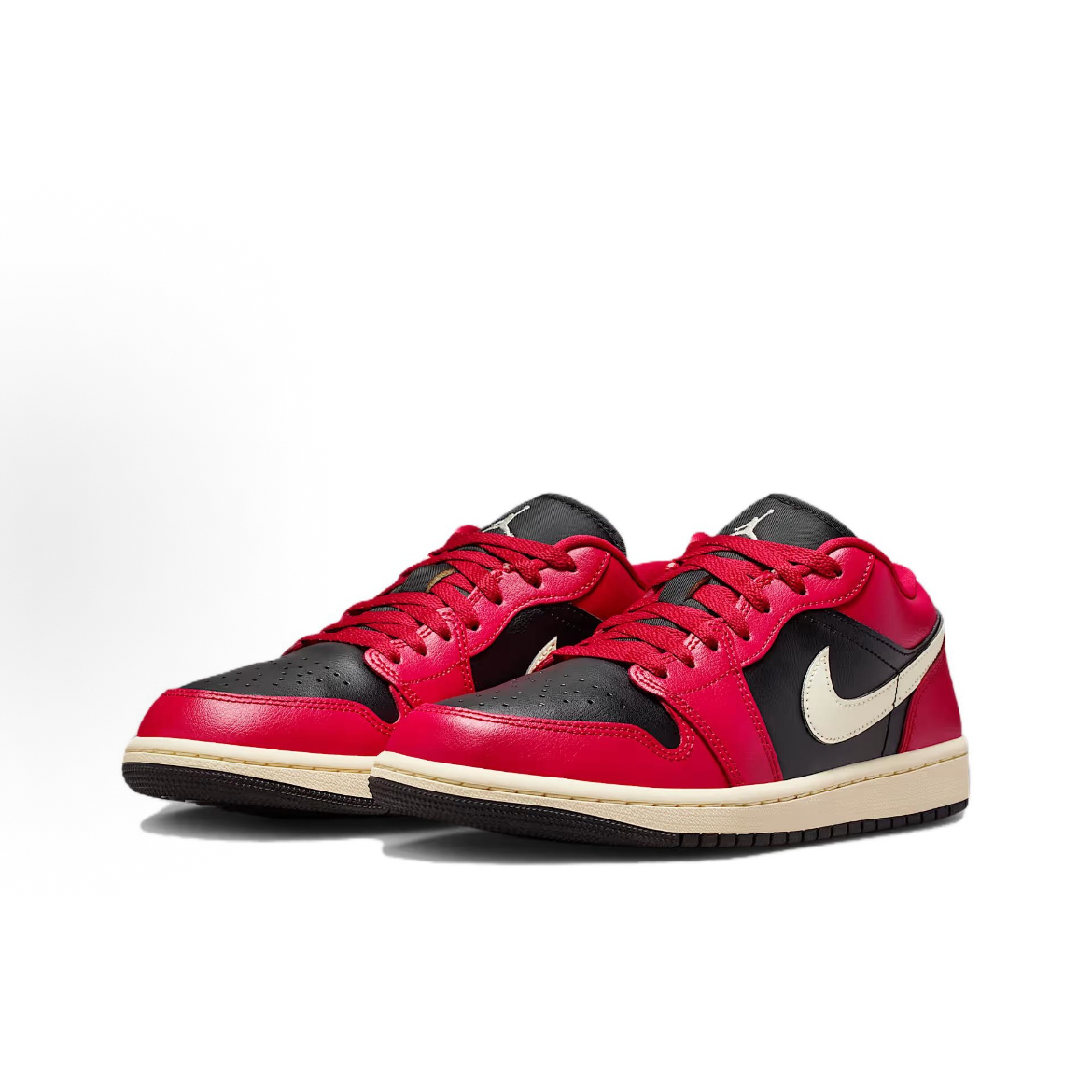 Nike耐克官方正品AJ1黑红色运动休闲低帮板鞋DC0774-605流光风
