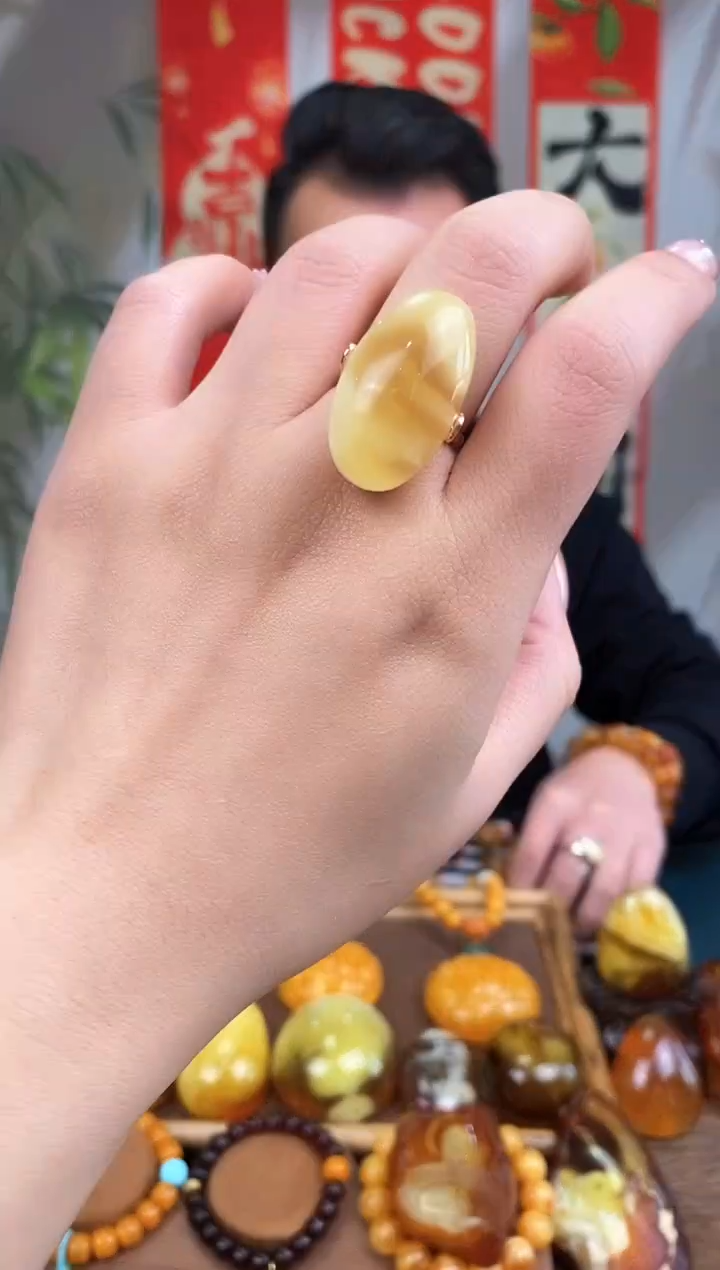 【闪购商品】琥珀裸石银S925镶嵌基地发货 一物一证 顺丰包邮