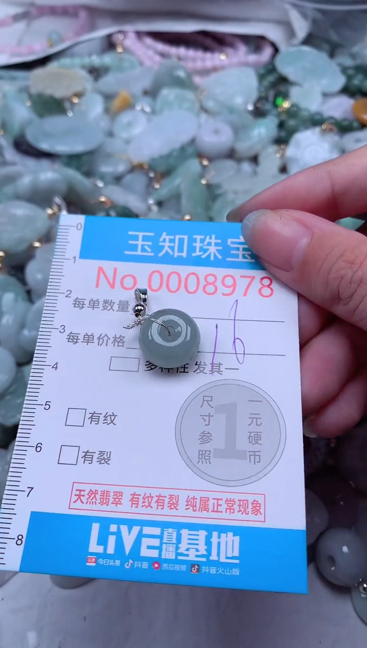 翡翠未镶嵌吊坠(不含链)8978