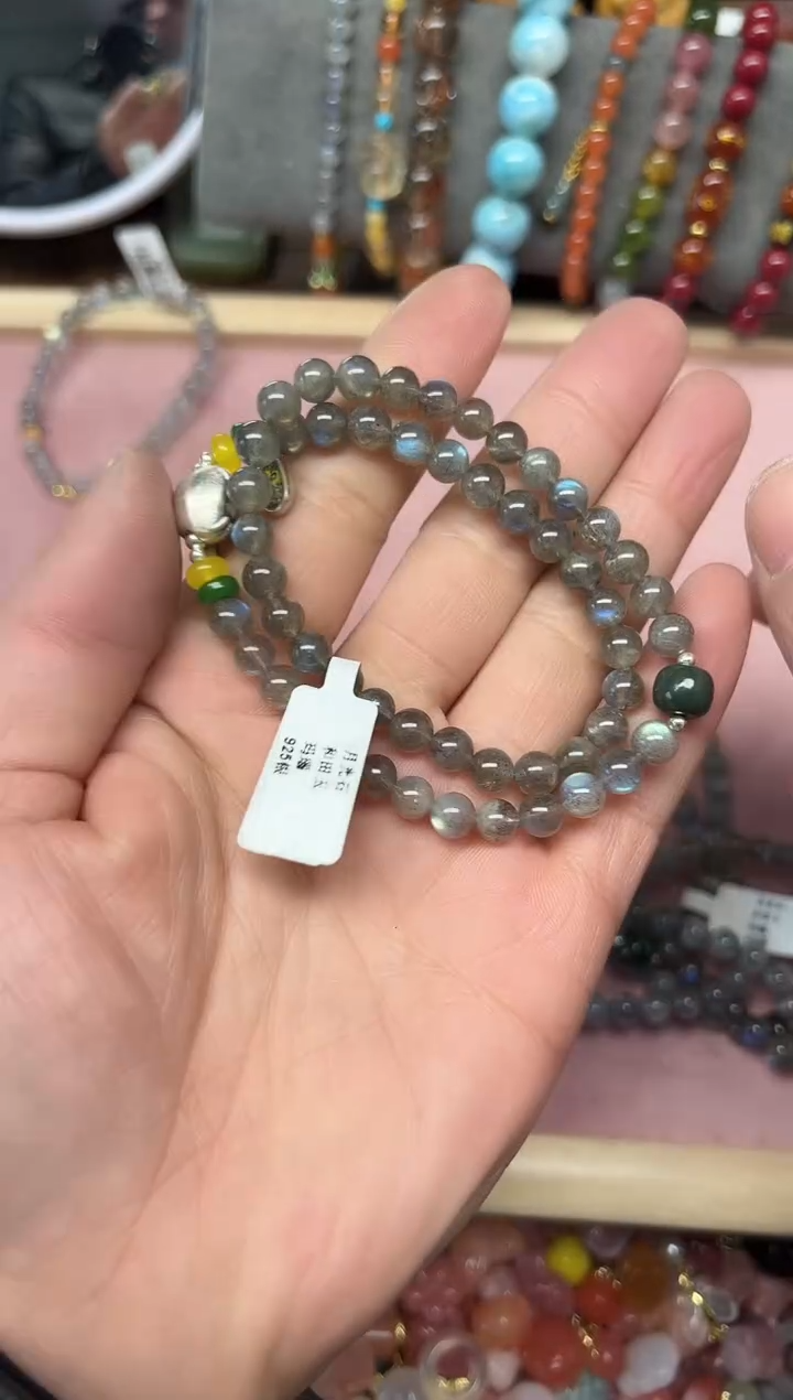 【闪购商品】月光石手串银S925镶嵌（6+mm）