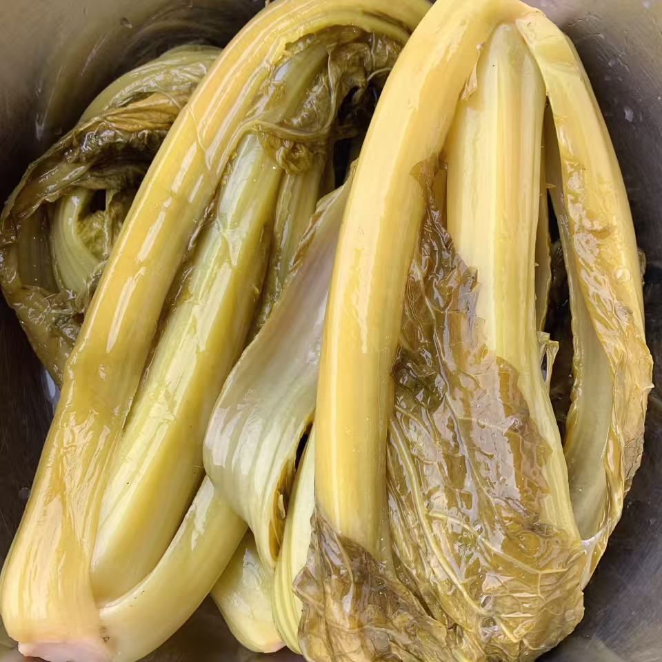农家自种新鲜高杆青菜紫青菜腌制酸菜