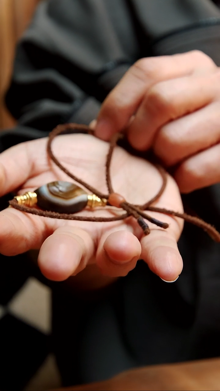 木手串到代玛瑙缠丝锁骨链