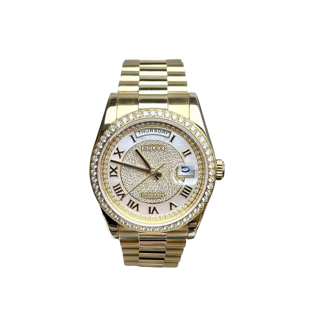 99新 Rolex/劳力士 118348原钻/哈馆/单表