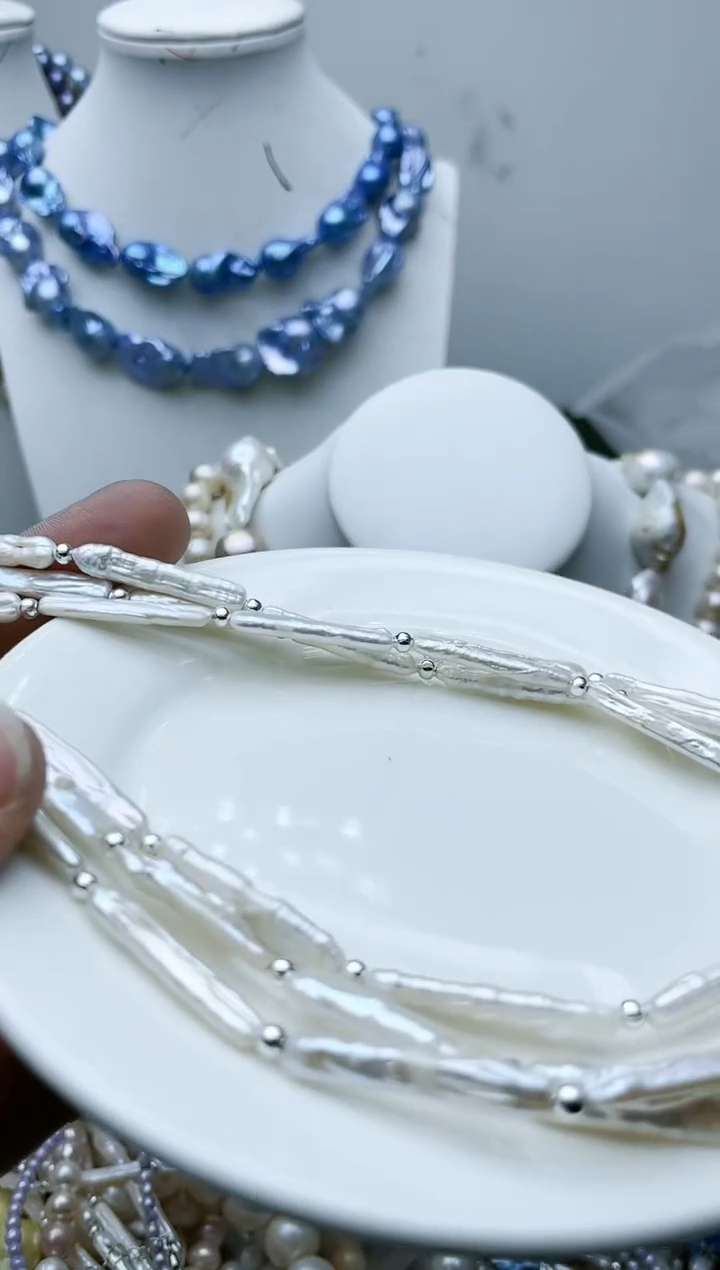 【闪购商品】淡水珍珠颈饰钛钢1