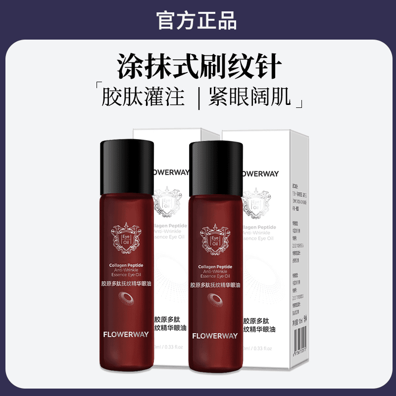 【粉丝推荐】眼油胶原多肽抚纹精华双重植物A醇三型淡化皱纹正品牌