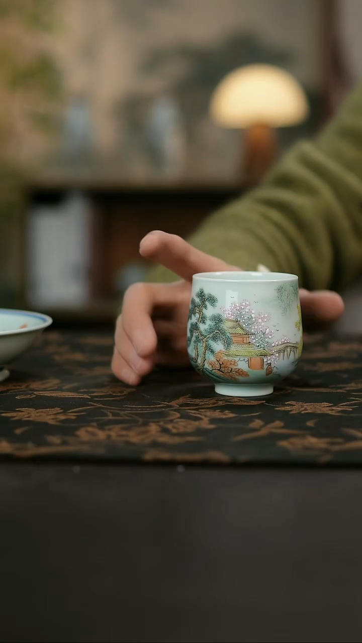 景德镇陶瓷杯碗柴烧多人