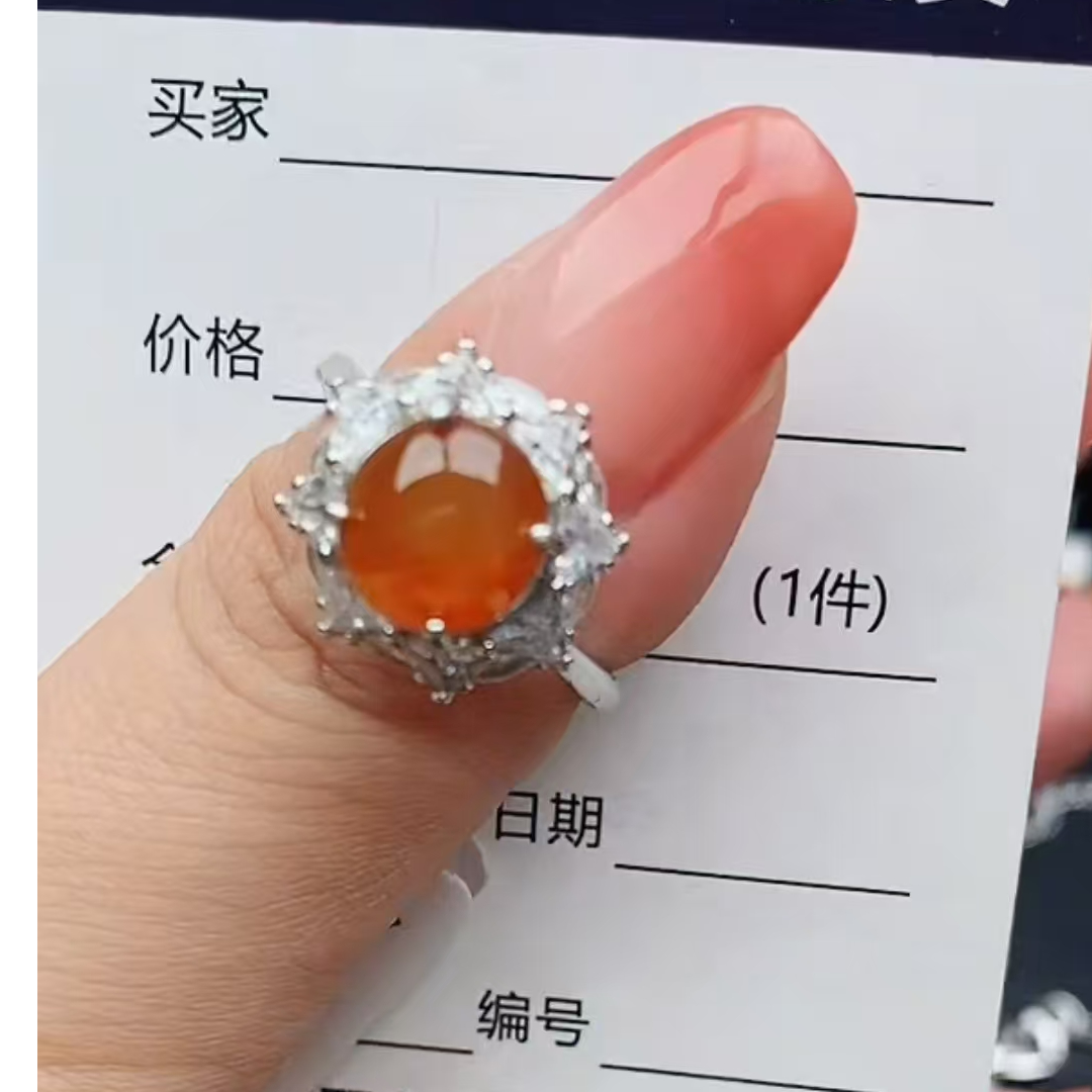 纯天然a货翡翠戒指