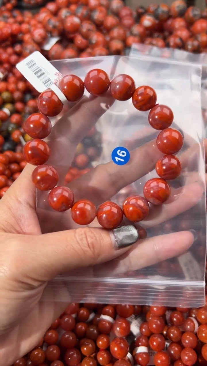 未镶嵌手串南红玛瑙13+