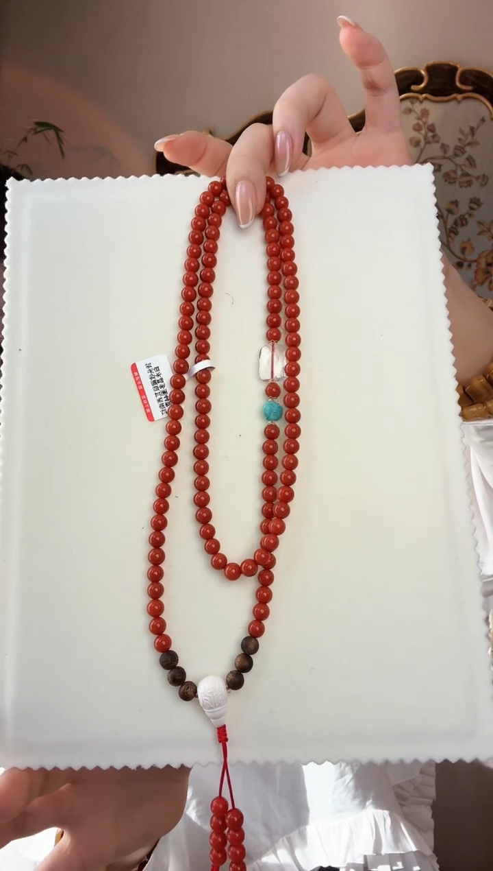 【闪购商品】南红玛瑙项链未镶嵌南红多圈长链