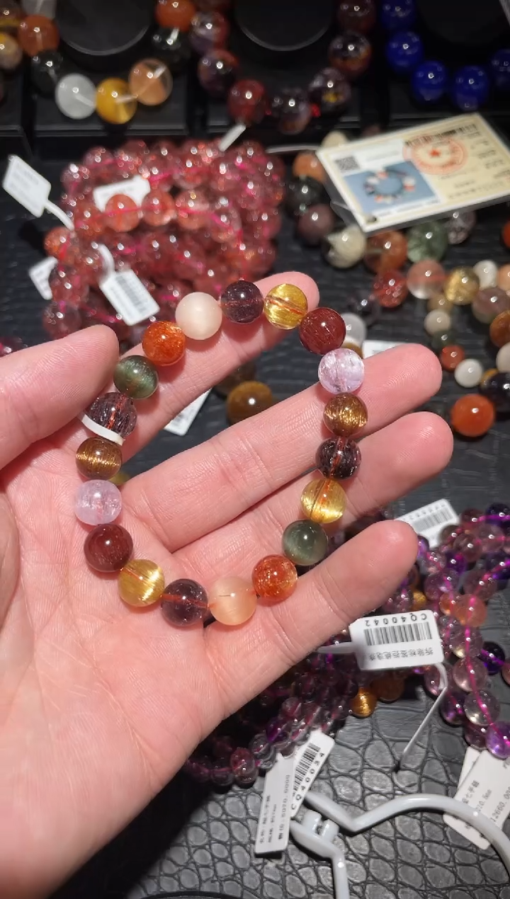 【闪购商品】水晶手链未镶嵌单圈发晶多宝A10