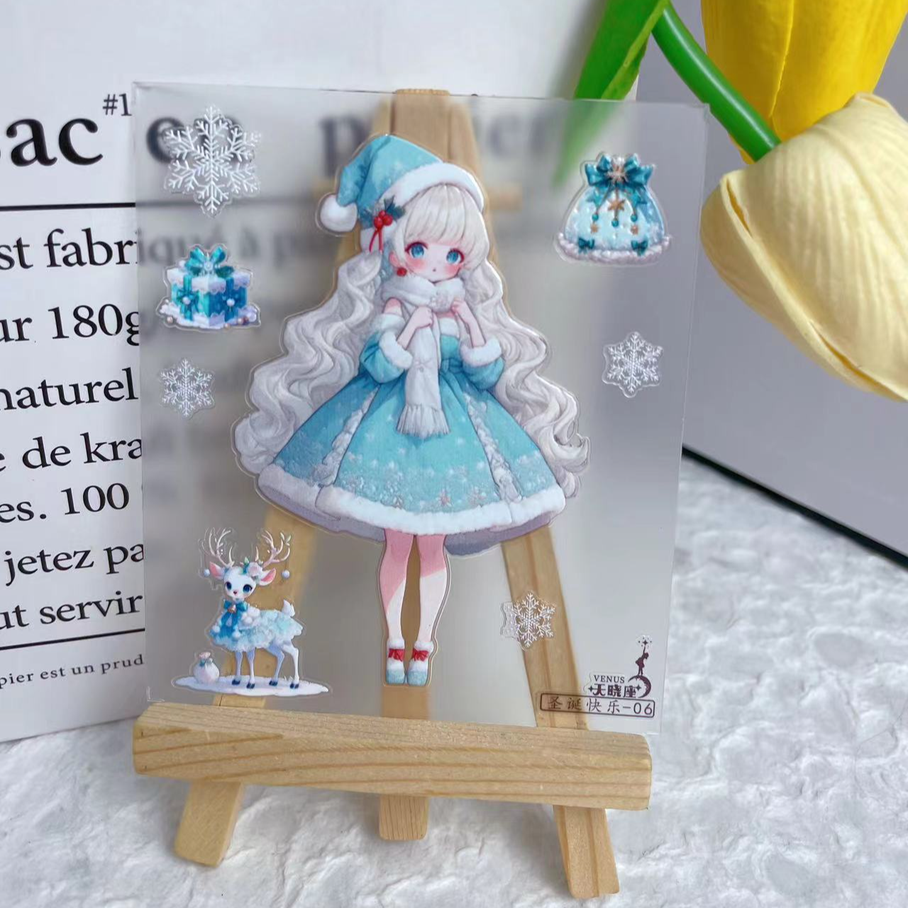 【圣诞快乐】5D立体浮雕果冻贴纸文化创意冰箱贴造景冬季人物情侣