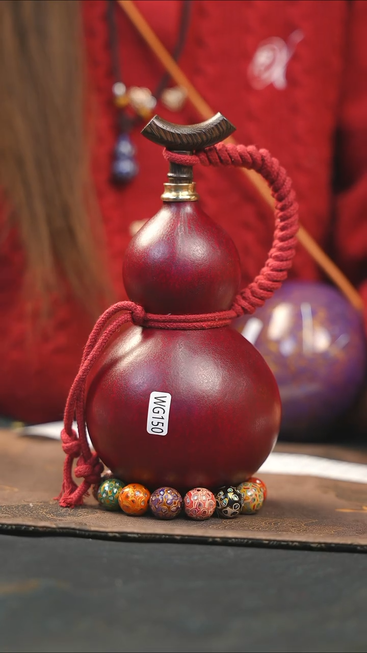 【闪购商品】WG150大漆酒葫芦不包手串及旋转底座