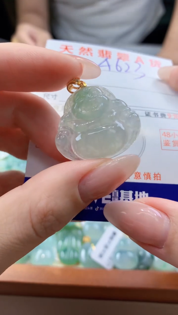 翡翠未镶嵌颈饰天然A货翡翠挂件